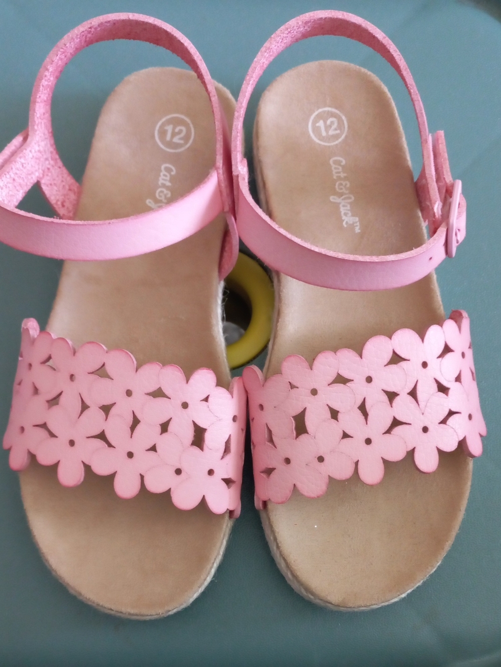 Cat & Jack Pink Floral Cutout Girls' Sandals